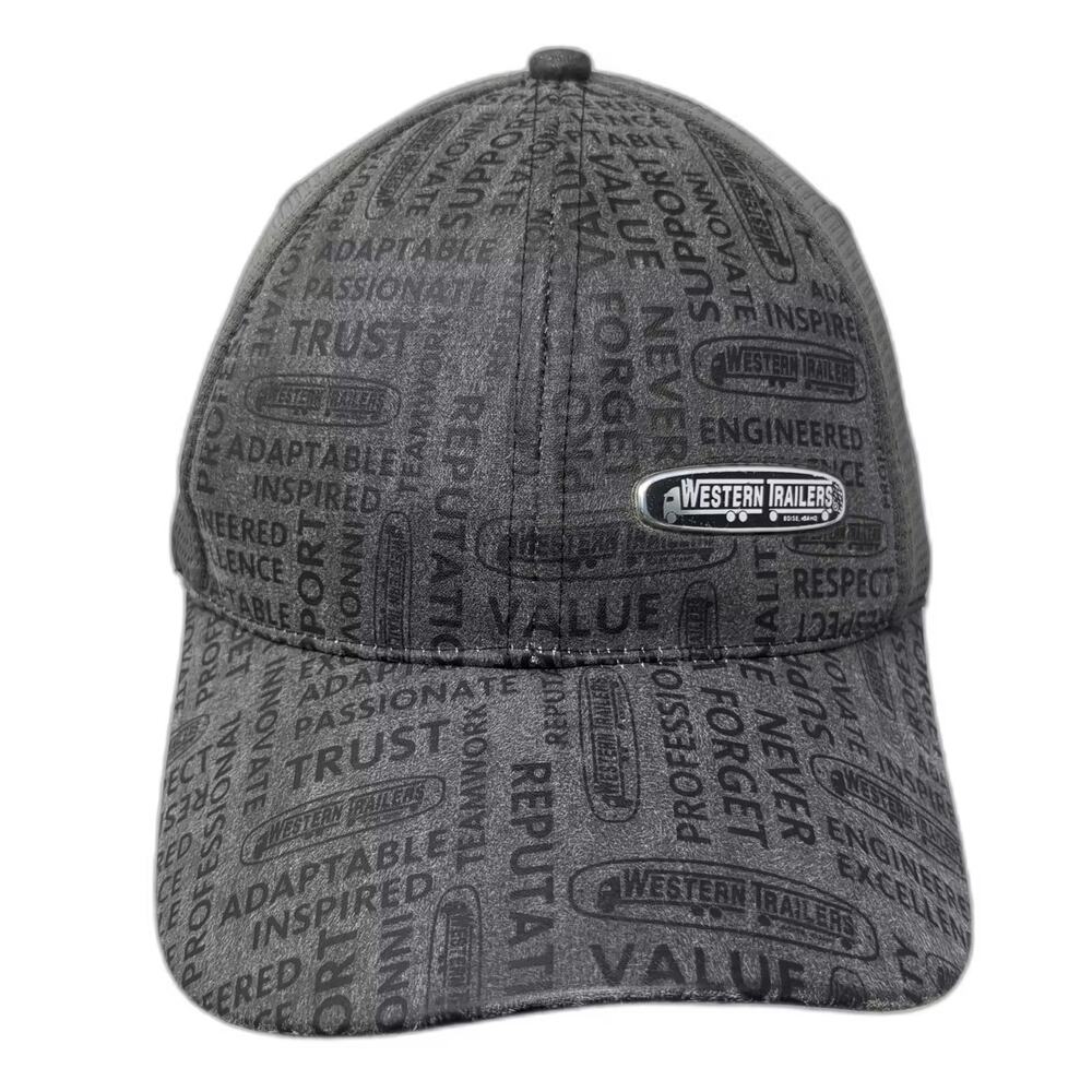 K-Products Western Trailers Gray Baseball Cap One Size Crew 2015 Strapback Hat
